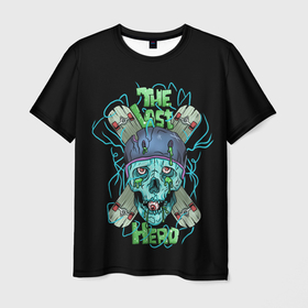 Мужская футболка 3D с принтом The last hero , 100% полиэфир | прямой крой, круглый вырез горловины, длина до линии бедер | 