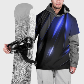 Накидка на куртку 3D с принтом Синие неоновые  плиты в Екатеринбурге, 100% полиэстер |  | 