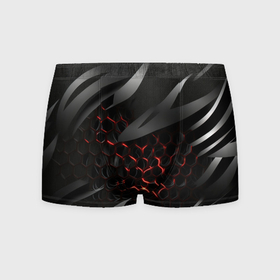 Мужские трусы 3D с принтом black and red  abstract , 50% хлопок, 50% полиэстер | классическая посадка, на поясе мягкая тканевая резинка | Тематика изображения на принте: 
