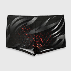Мужские купальные плавки 3D с принтом black and red  abstract , Полиэстер 85%, Спандекс 15% |  | Тематика изображения на принте: 