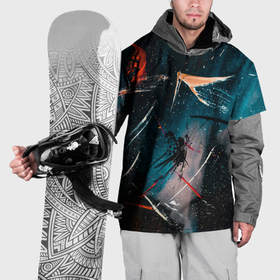 Накидка на куртку 3D с принтом Тёмная живопись и краски в Белгороде, 100% полиэстер |  | Тематика изображения на принте: 