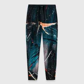 Мужские брюки 3D с принтом Тёмная живопись и краски в Петрозаводске, 100% полиэстер | манжеты по низу, эластичный пояс регулируется шнурком, по бокам два кармана без застежек, внутренняя часть кармана из мелкой сетки | 