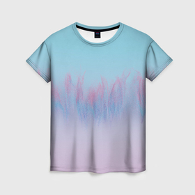 Женская футболка 3D с принтом Пурпурный огонь в Тюмени, 100% полиэфир ( синтетическое хлопкоподобное полотно) | прямой крой, круглый вырез горловины, длина до линии бедер | 
