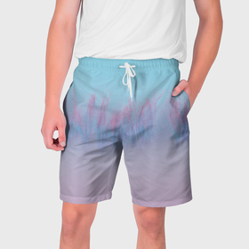 Мужские шорты 3D с принтом Пурпурный огонь в Курске,  полиэстер 100% | прямой крой, два кармана без застежек по бокам. Мягкая трикотажная резинка на поясе, внутри которой широкие завязки. Длина чуть выше колен | 