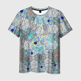 Мужская футболка 3D с принтом Абстракция Фиона в Белгороде, 100% полиэфир | прямой крой, круглый вырез горловины, длина до линии бедер | 