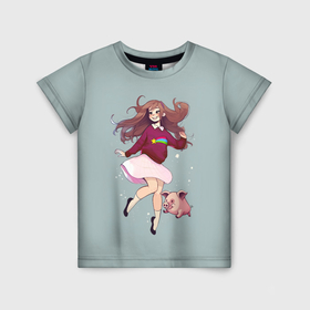 Детская футболка 3D с принтом Мeйбл и Пухля в Ухте, 100% гипоаллергенный полиэфир | прямой крой, круглый вырез горловины, длина до линии бедер, чуть спущенное плечо, ткань немного тянется | 