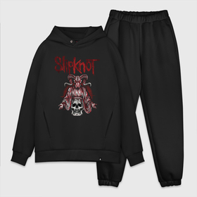 Мужской костюм oversize хлопок с принтом Slipknot рогатый череп в Петрозаводске,  |  | Тематика изображения на принте: 