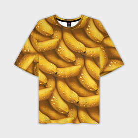 Мужская футболка oversize 3D с принтом Сочная текстура из бананов в Белгороде,  |  | 
