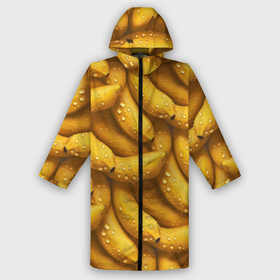 Мужской дождевик 3D с принтом Сочная текстура из бананов ,  |  | Тематика изображения на принте: 
