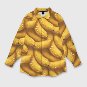 Мужская рубашка oversize 3D с принтом Сочная текстура из бананов ,  |  | 