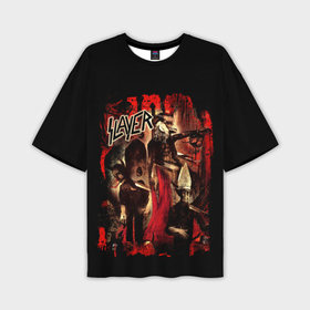 Мужская футболка oversize 3D с принтом Slayer ад в Санкт-Петербурге,  |  | Тематика изображения на принте: 