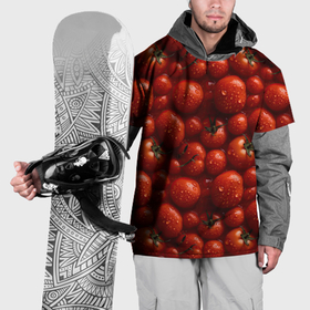 Накидка на куртку 3D с принтом Сочная текстура из томатов в Кировске, 100% полиэстер |  | Тематика изображения на принте: 