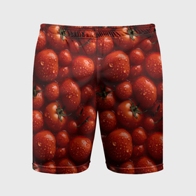 Мужские шорты спортивные с принтом Сочная текстура из томатов ,  |  | 