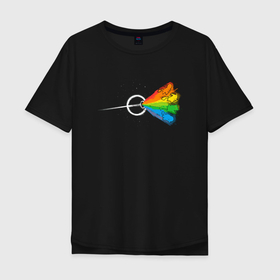 Мужская футболка хлопок Oversize с принтом Покемоны в стиле Pink Floyd , 100% хлопок | свободный крой, круглый ворот, “спинка” длиннее передней части | 