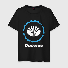 Мужская футболка хлопок с принтом Daewoo в стиле Top Gear в Курске, 100% хлопок | прямой крой, круглый вырез горловины, длина до линии бедер, слегка спущенное плечо. | Тематика изображения на принте: 