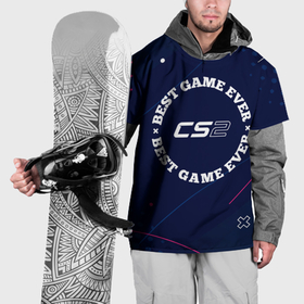 Накидка на куртку 3D с принтом Символ Counter Strike 2 и надпись best game ever в Санкт-Петербурге, 100% полиэстер |  | Тематика изображения на принте: 