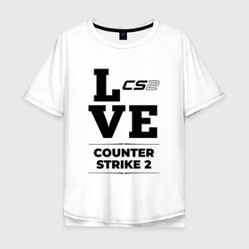 Мужская футболка хлопок Oversize с принтом Counter Strike 2 love classic , 100% хлопок | свободный крой, круглый ворот, “спинка” длиннее передней части | 