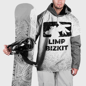 Накидка на куртку 3D с принтом Limp Bizkit с потертостями на светлом фоне в Белгороде, 100% полиэстер |  | 
