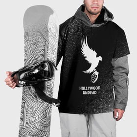 Накидка на куртку 3D с принтом Hollywood Undead glitch на темном фоне в Курске, 100% полиэстер |  | 