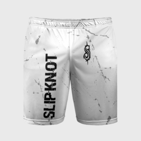 Мужские шорты спортивные с принтом Slipknot glitch на светлом фоне: надпись, символ ,  |  | 