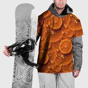 Накидка на куртку 3D с принтом Сочная текстура из долек апельсина в Тюмени, 100% полиэстер |  | Тематика изображения на принте: 