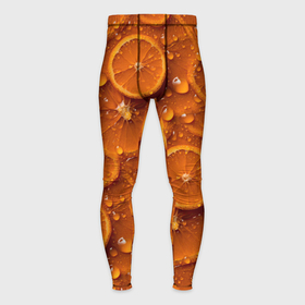Мужские тайтсы 3D с принтом Сочная текстура из долек апельсина в Курске,  |  | 