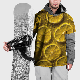 Накидка на куртку 3D с принтом Сочный паттерн из долек лимона в Екатеринбурге, 100% полиэстер |  | Тематика изображения на принте: 