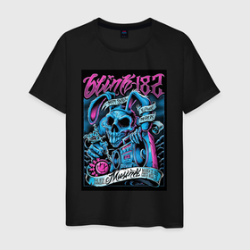 Мужская футболка хлопок с принтом Blink 182 рок группа в Санкт-Петербурге, 100% хлопок | прямой крой, круглый вырез горловины, длина до линии бедер, слегка спущенное плечо. | 