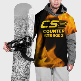Накидка на куртку 3D с принтом Counter Strike 2   gold gradient в Екатеринбурге, 100% полиэстер |  | Тематика изображения на принте: 