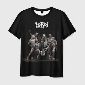 Мужская футболка 3D с принтом Lordi band в Петрозаводске, 100% полиэфир | прямой крой, круглый вырез горловины, длина до линии бедер | 