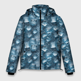 Мужская зимняя куртка 3D с принтом Сочная текстура из ледяных кубиков в Екатеринбурге, верх — 100% полиэстер; подкладка — 100% полиэстер; утеплитель — 100% полиэстер | длина ниже бедра, свободный силуэт Оверсайз. Есть воротник-стойка, отстегивающийся капюшон и ветрозащитная планка. 

Боковые карманы с листочкой на кнопках и внутренний карман на молнии. | 