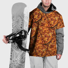 Накидка на куртку 3D с принтом Сочная текстура из кусков пиццы , 100% полиэстер |  | Тематика изображения на принте: 