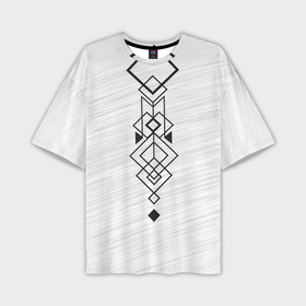 Мужская футболка oversize 3D с принтом Тату геометрия в Белгороде,  |  | 
