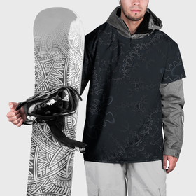 Накидка на куртку 3D с принтом Бесшовный дымчатый узор в Екатеринбурге, 100% полиэстер |  | 