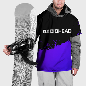 Накидка на куртку 3D с принтом Radiohead purple grunge в Тюмени, 100% полиэстер |  | Тематика изображения на принте: 