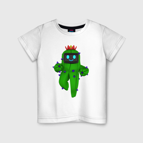 Детская футболка хлопок с принтом Tанцующий кактус из игры в Белгороде, 100% хлопок | круглый вырез горловины, полуприлегающий силуэт, длина до линии бедер | 