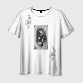 Мужская футболка 3D с принтом Божественый дракон всемогущиий в Санкт-Петербурге, 100% полиэфир | прямой крой, круглый вырез горловины, длина до линии бедер | 