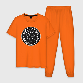 Мужская пижама хлопок с принтом Стрелец   знак зодиака в Кировске, 100% хлопок | брюки и футболка прямого кроя, без карманов, на брюках мягкая резинка на поясе и по низу штанин
 | 