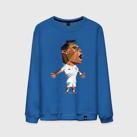 Мужской свитшот хлопок с принтом Ronaldo scream в Санкт-Петербурге, 100% хлопок |  | 