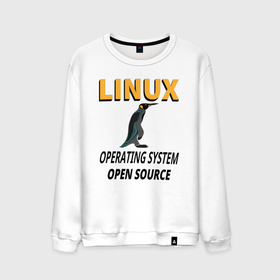 Мужской свитшот хлопок с принтом Система Linux , 100% хлопок |  | 