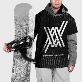 Накидка на куртку 3D с принтом Darling in the FranXX с потертостями на темном фоне в Петрозаводске, 100% полиэстер |  | Тематика изображения на принте: 