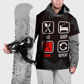Накидка на куртку 3D с принтом Eat, sleep, Rust, repeat в Тюмени, 100% полиэстер |  | Тематика изображения на принте: 