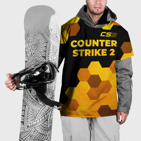 Накидка на куртку 3D с принтом Counter Strike 2   gold gradient: символ сверху в Екатеринбурге, 100% полиэстер |  | 