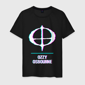 Мужская футболка хлопок с принтом Ozzy Osbourne glitch rock в Кировске, 100% хлопок | прямой крой, круглый вырез горловины, длина до линии бедер, слегка спущенное плечо. | 