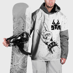 Накидка на куртку 3D с принтом Die Antwoord и рок символ в Петрозаводске, 100% полиэстер |  | 