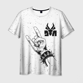 Мужская футболка 3D с принтом Die Antwoord и рок символ , 100% полиэфир | прямой крой, круглый вырез горловины, длина до линии бедер | Тематика изображения на принте: 