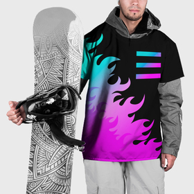 Накидка на куртку 3D с принтом OneRepublic неоновый огонь , 100% полиэстер |  | 