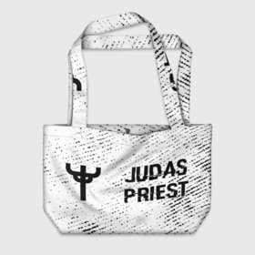 Пляжная сумка 3D с принтом Judas Priest glitch на светлом фоне: надпись и символ в Санкт-Петербурге, 100% полиэстер | застегивается на металлическую кнопку; внутренний карман застегивается на молнию. Стенки укреплены специальным мягким материалом, чтобы защитить содержимое от несильных ударов
 | 