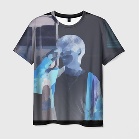 Мужская футболка 3D с принтом Потрет Тэхена маслом в Кировске, 100% полиэфир | прямой крой, круглый вырез горловины, длина до линии бедер | 