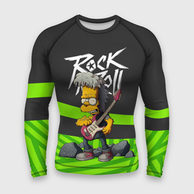 Мужской рашгард 3D с принтом rock music   Simpsons в Екатеринбурге,  |  | 